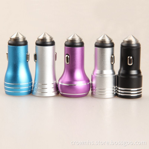 Mobile phone 2 usb port 12v output portable 2 in 1 car charger